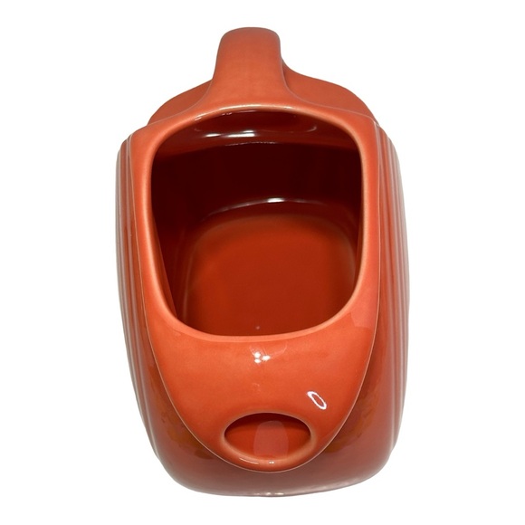 Fiesta Homer Laughlin Large 67 Ounce Disc Pitcher in Retired Persimmon Orange - Picture 6 of 11